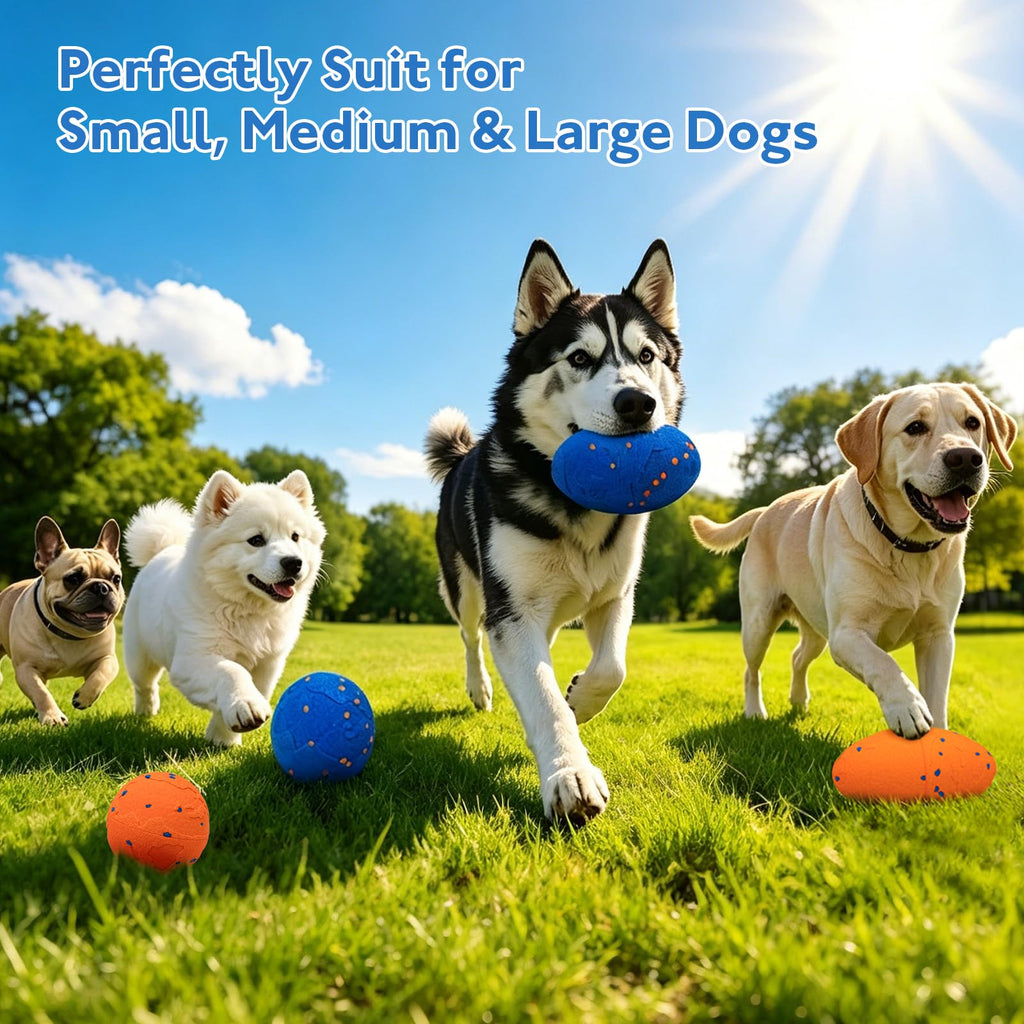 Dog Nail Grinder Interactive Dog Toys Ball with 2 Shells Blue D3471