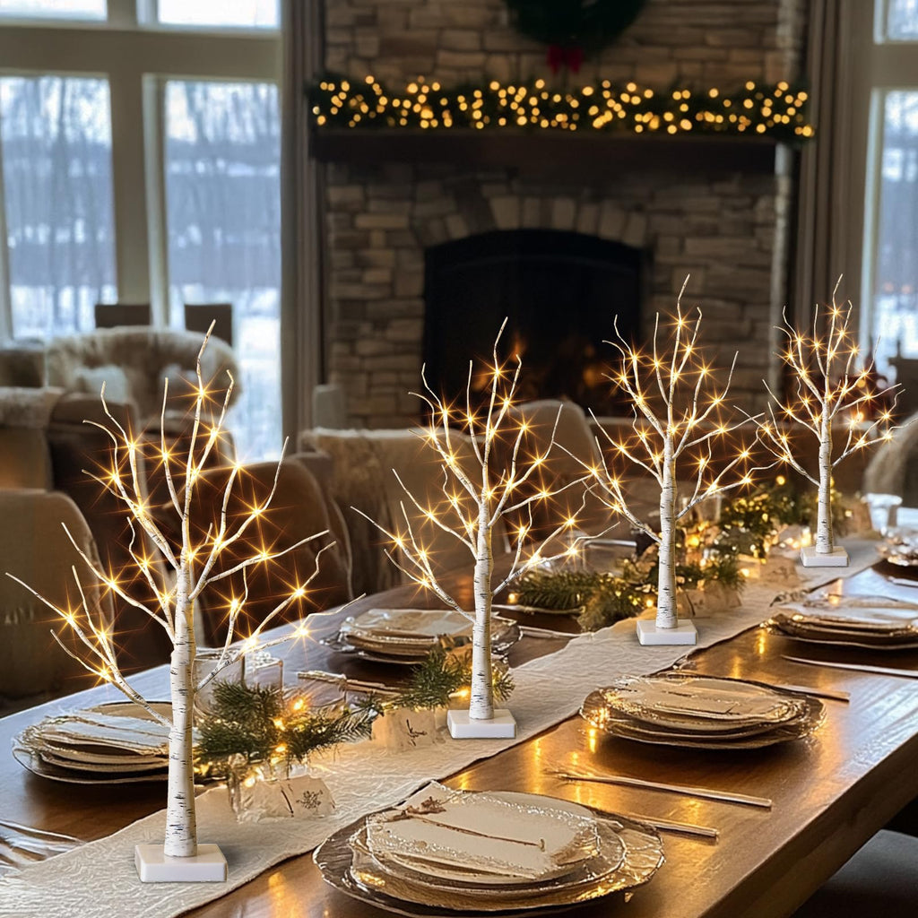 Lighted Birch Tree with LED Lights and Timer I14601