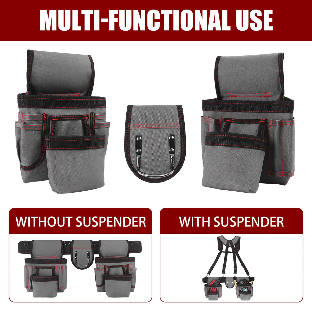 Heavy Duty 22 Pockets Adjustable Tool Belt X385586