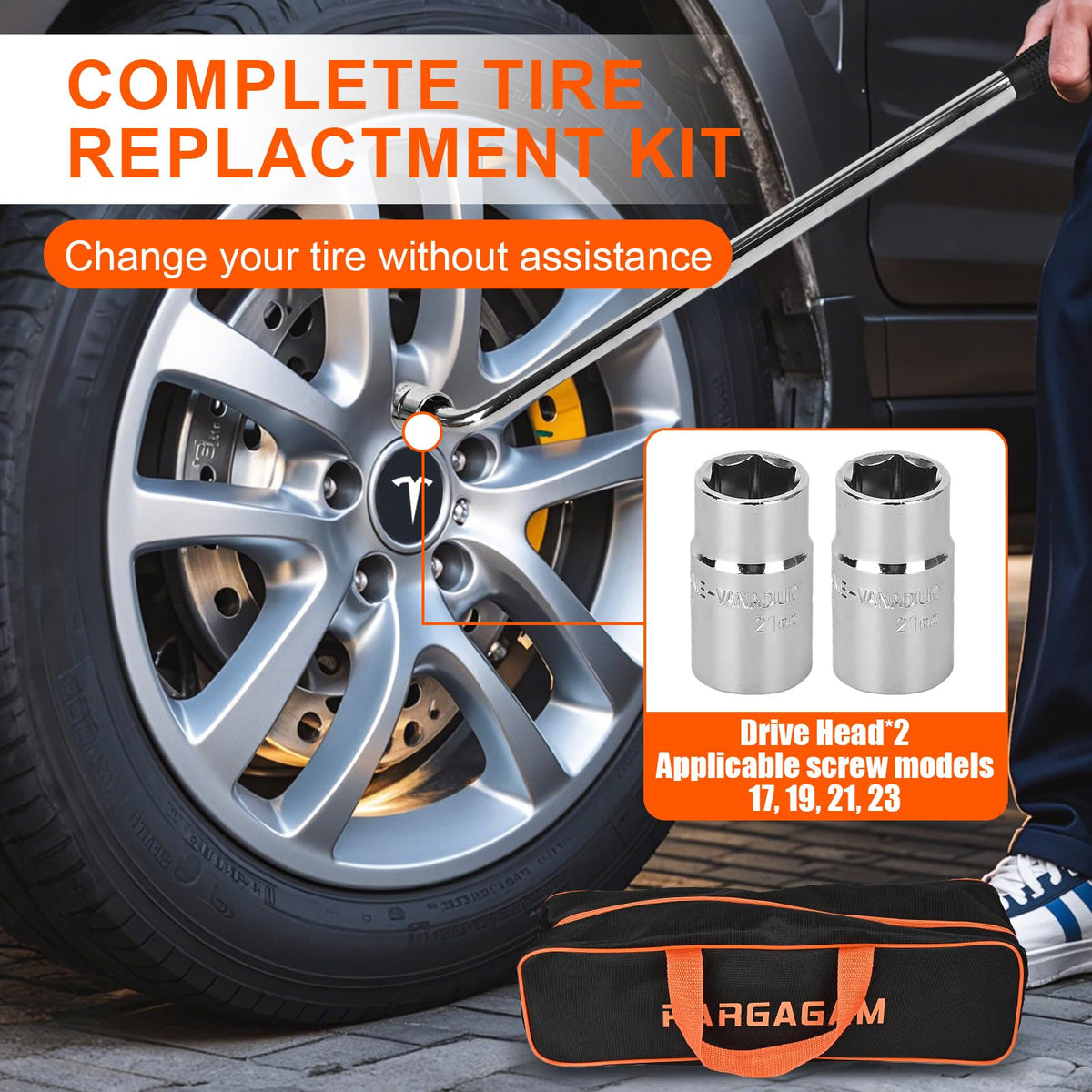 2.5 Ton Scissor Jack with Jack Pads & Tire Repair Kit Z752