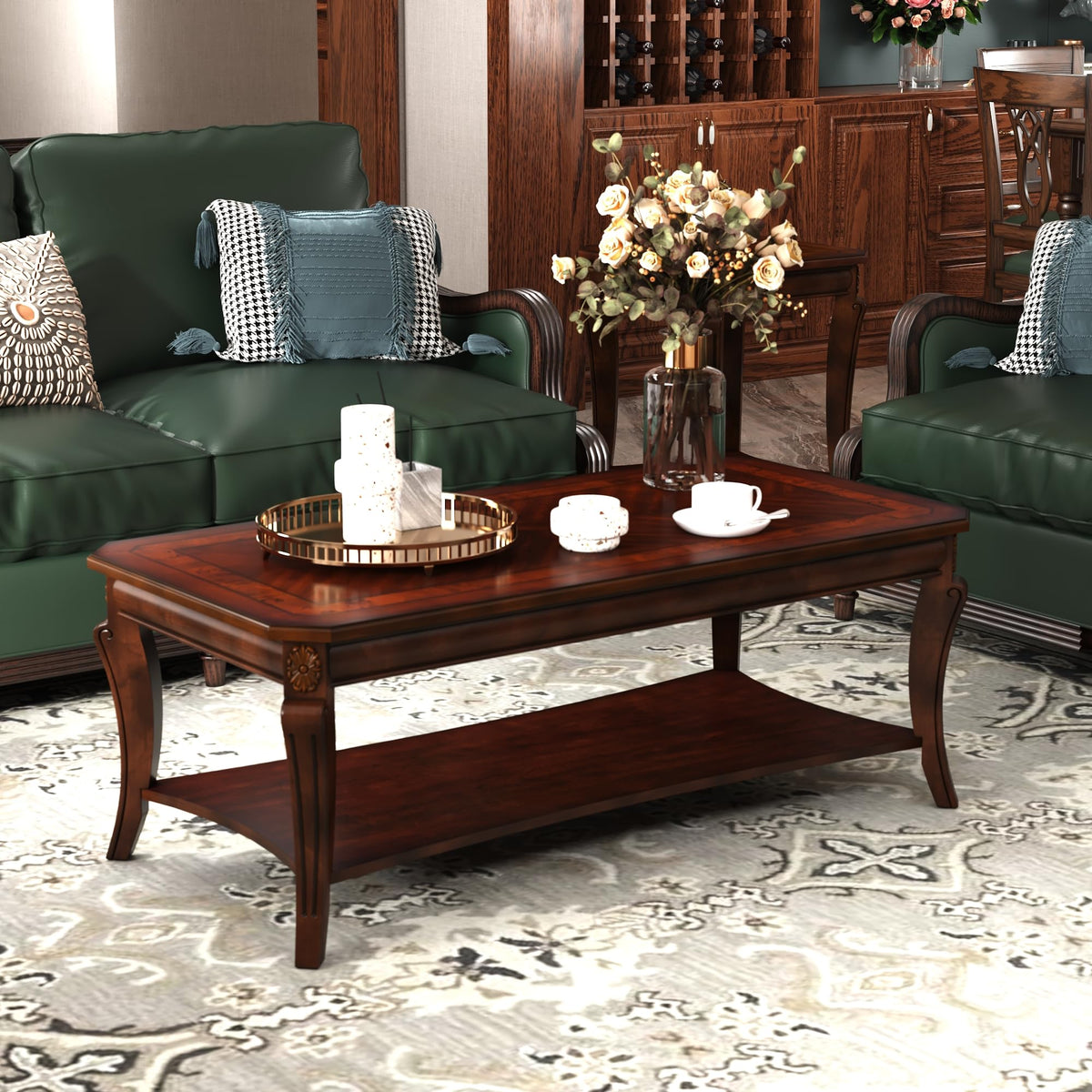 Rectangle Solid Wood Coffee Table T29271