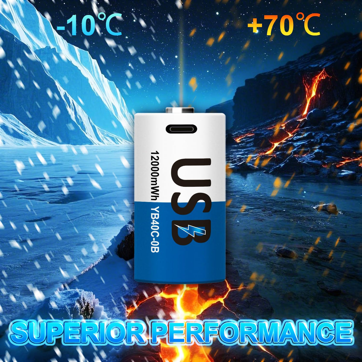 Rechargeable Lithium D Batteries 8 Pack 1.5V I353