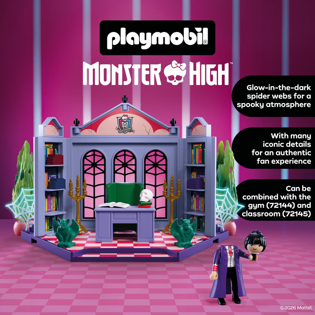 Monster High Office Playset with Desk and Glow-in-the-Dark Spider Webs L79147