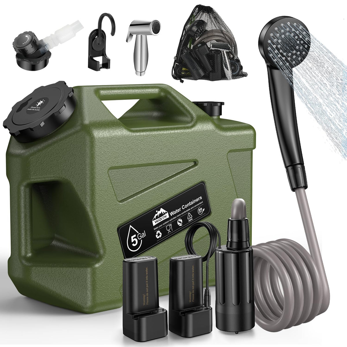 Portable Camping Shower with Water Jug J466772