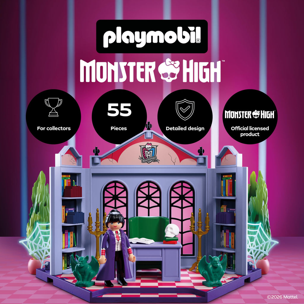 Monster High Office Playset with Desk and Glow-in-the-Dark Spider Webs L79147