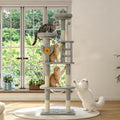 72in Gray Multi-Level Cat Tree with Transparent Capsule J72158