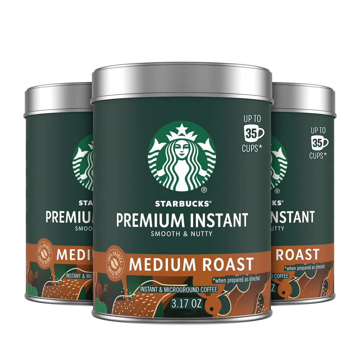 Medium Roast Instant Coffee 3 Tins 3.17 oz V3322