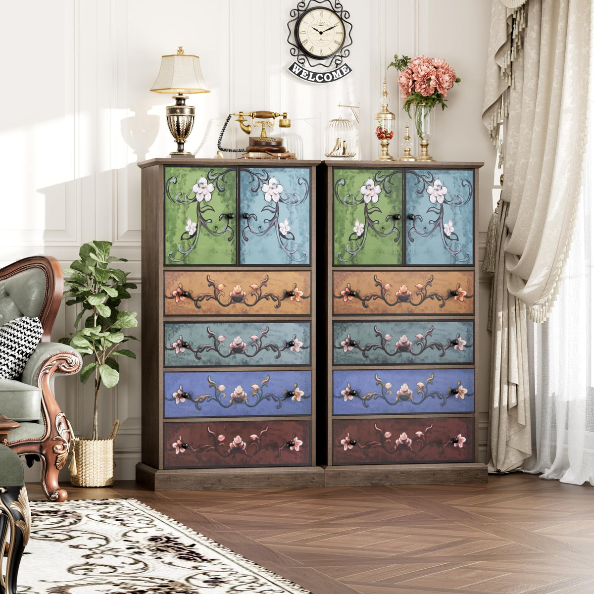 50" H Boho 4 Drawer Dresser R847