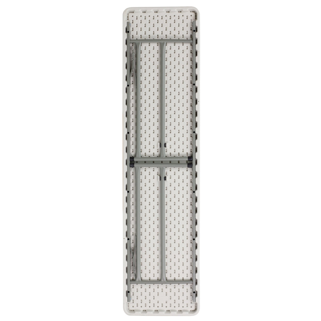 6-Foot Rectangle Granite White Plastic Folding Training Table L445944