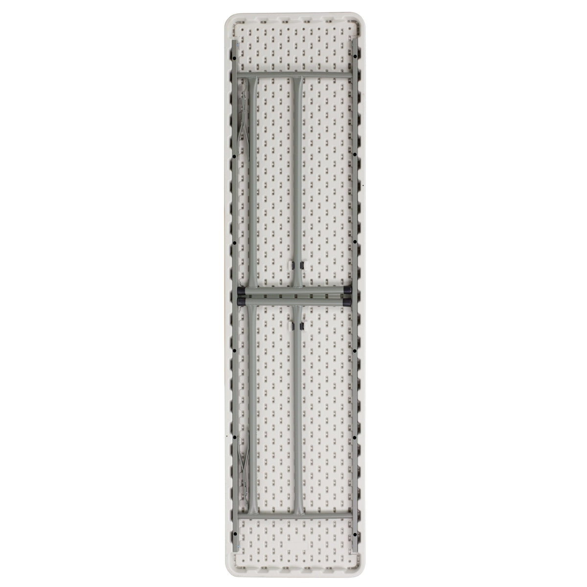 6-Foot Rectangle Granite White Plastic Folding Training Table L445944