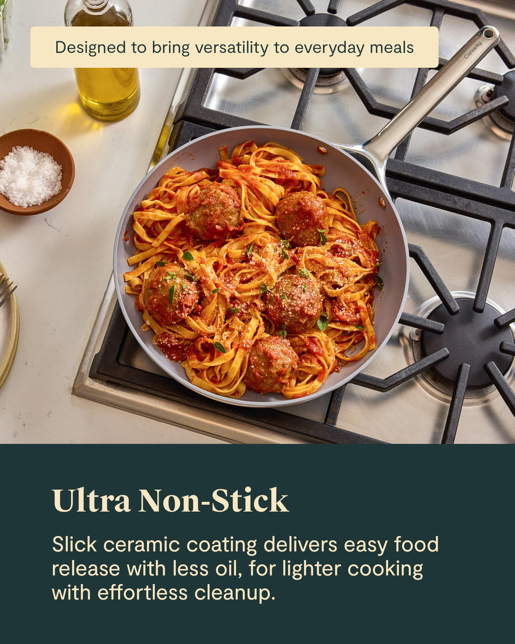 Non-Stick Ceramic Coated Fry Pan Trio, 8", 10.5", & 12" T1725