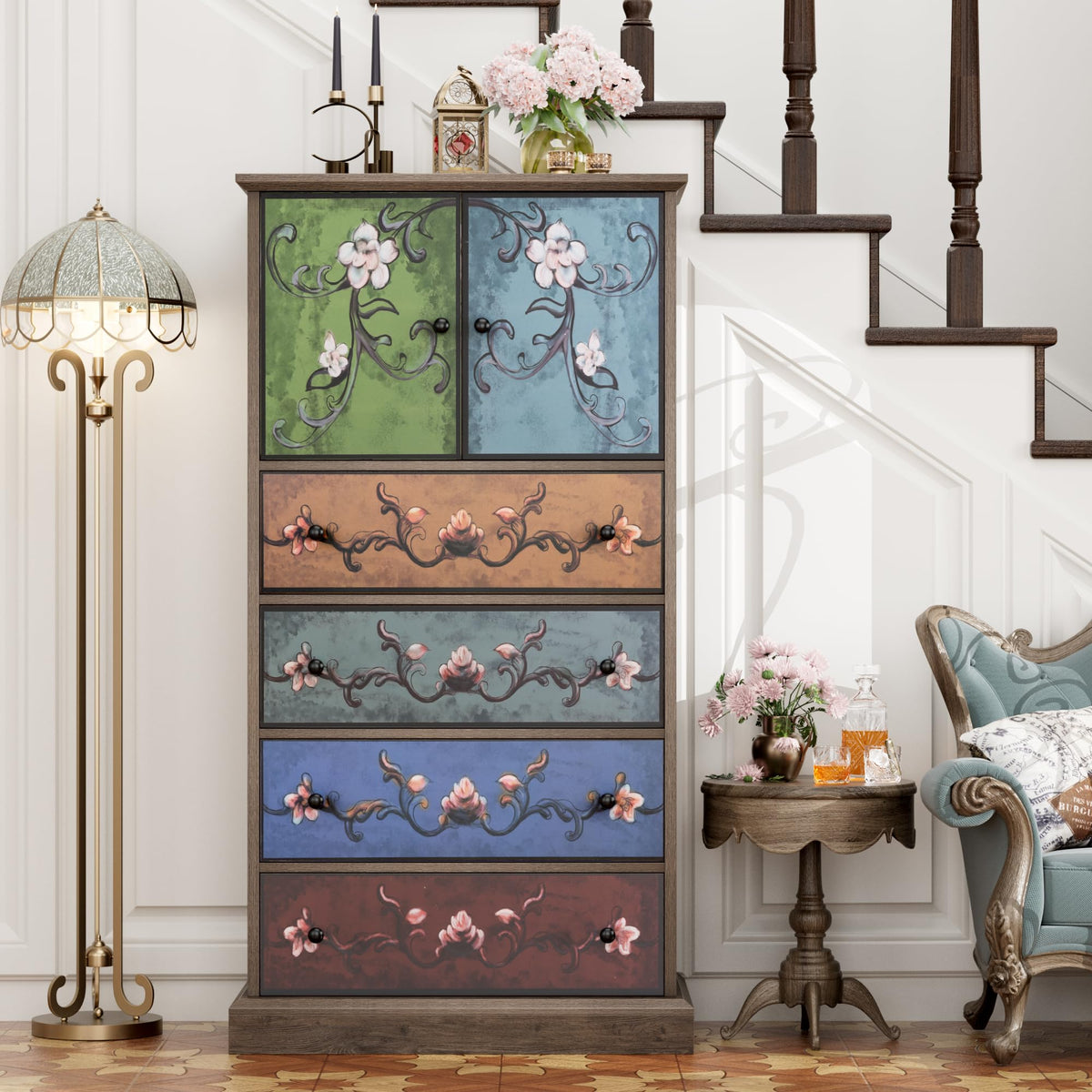 50" H Boho 4 Drawer Dresser R847