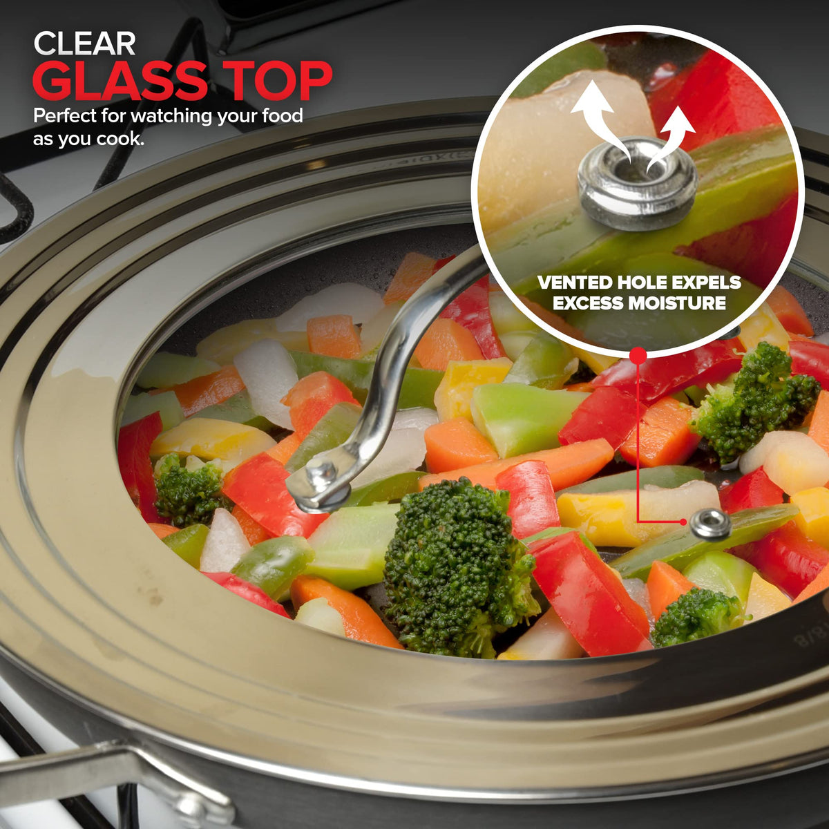 Tempered Glass Universal Lid for Pots & Pans I258