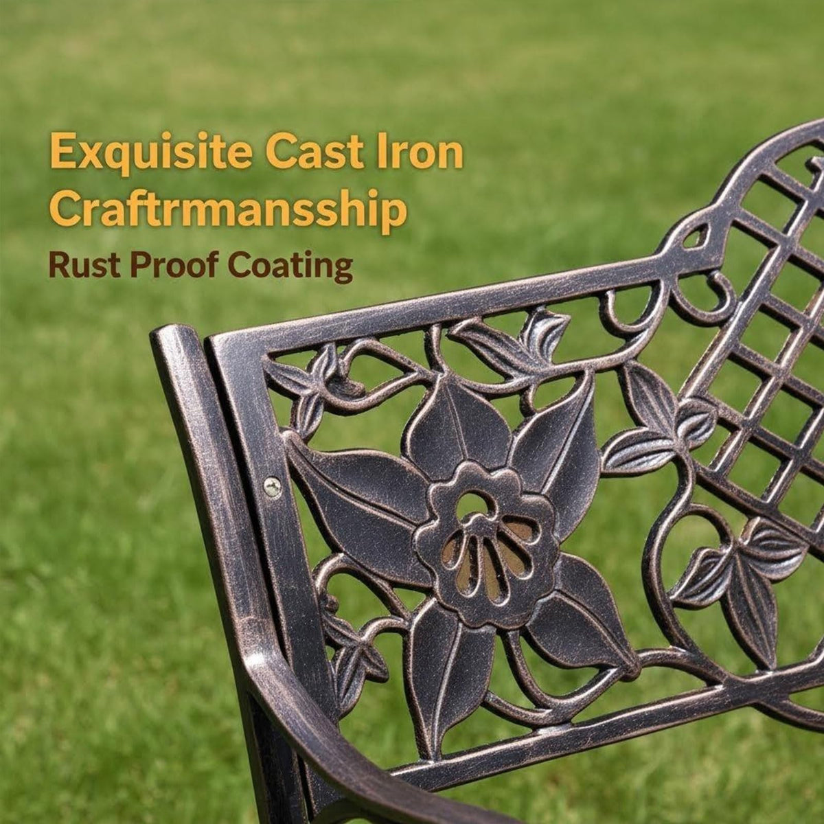 Heavy Duty Cast Iron Outdoor Bench D57474