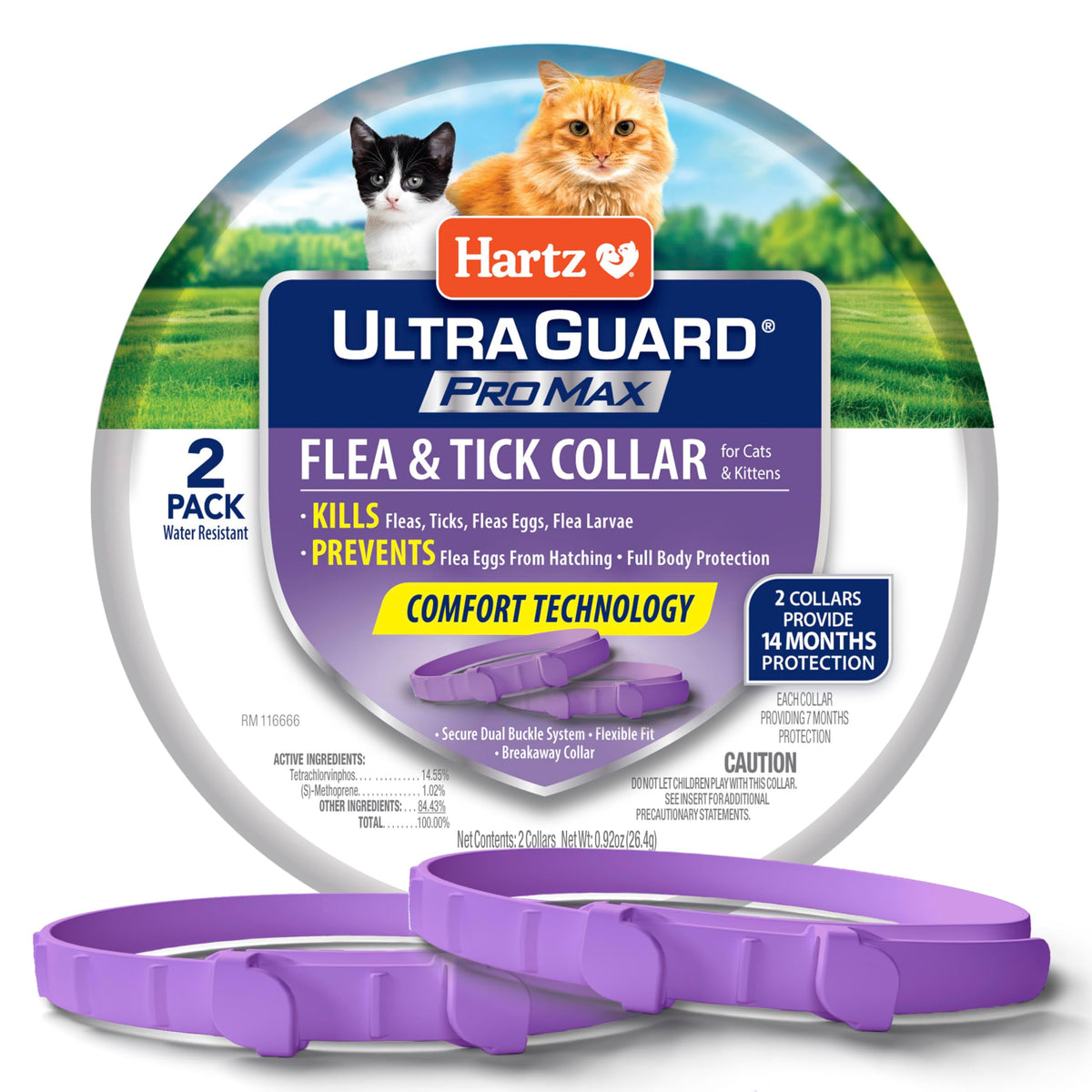 Flea & Tick Collar for Cats & Kittens 2 Pack H60219