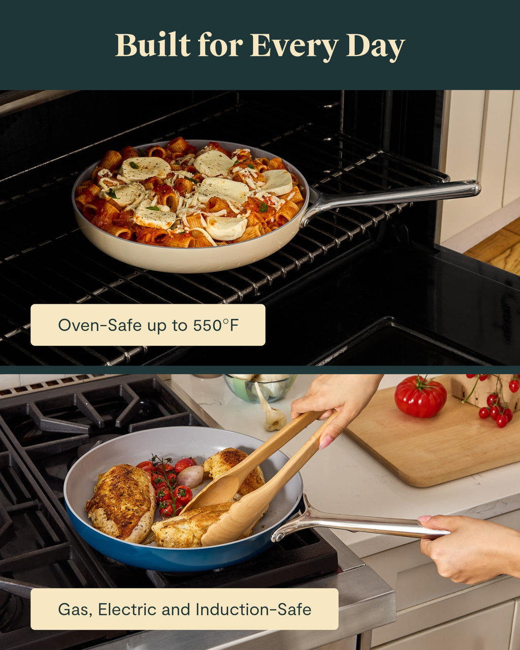 Non-Stick Ceramic Coated Fry Pan Trio, 8", 10.5", & 12" T1725