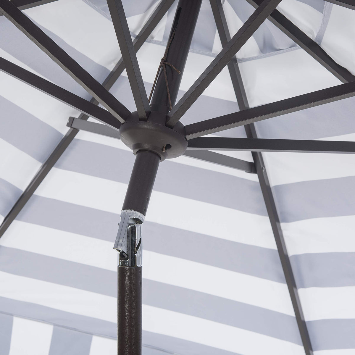 9 ft Navy White Patio Umbrella K87814