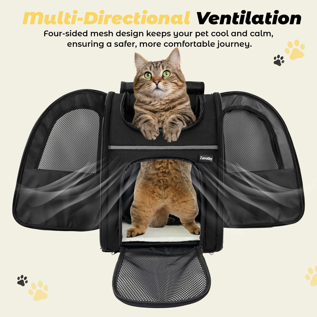 Expandable Airline Approved Cat Backpack Carrier with Breathable Mesh K310554