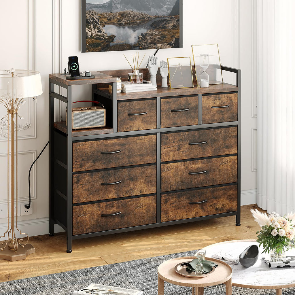 Vintage 9 Drawer TV Stand E7816