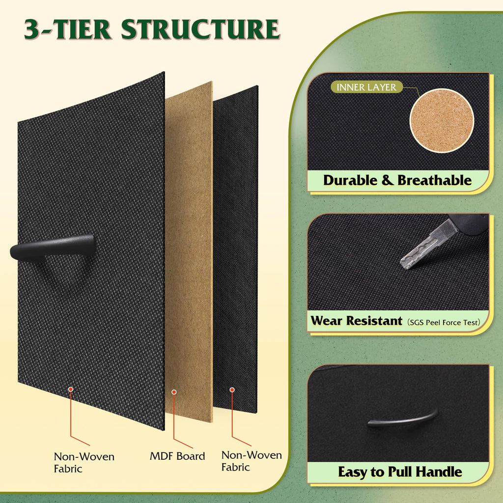 Black 10 Drawer Fabric Dresser W793752