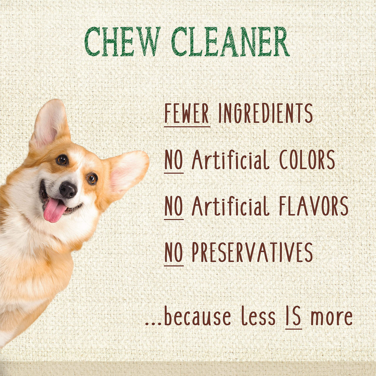 Large Filet Mignon Flavor Dog Dental Chews 20 Count G647