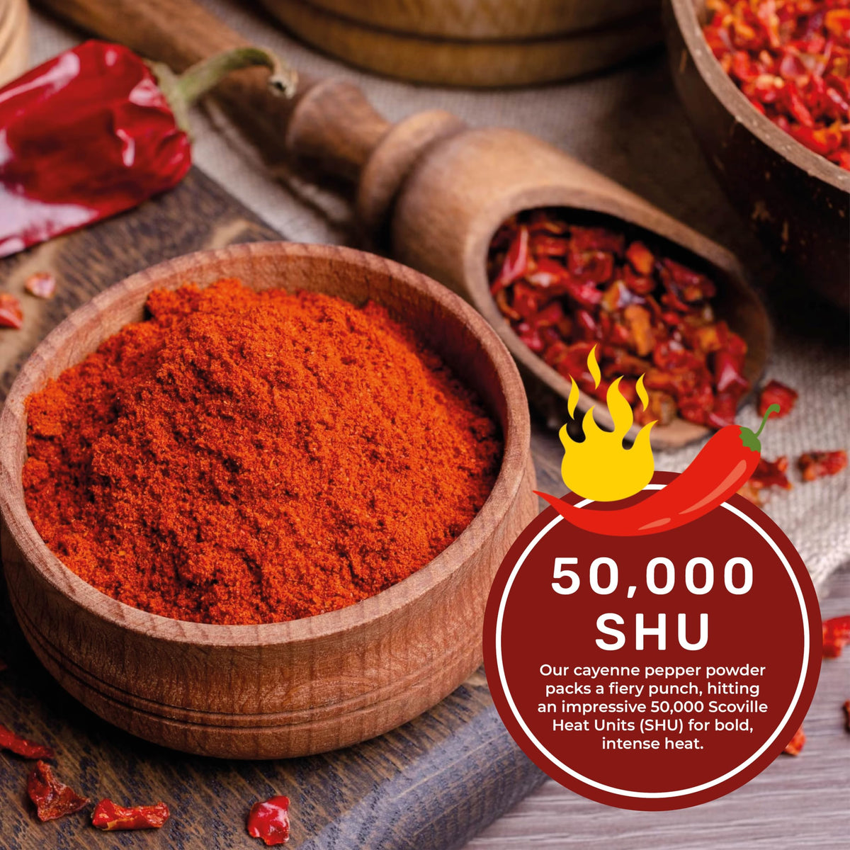 Cayenne Pepper Powder 2.5LB Jar 50,000 SHU Gluten Free N495