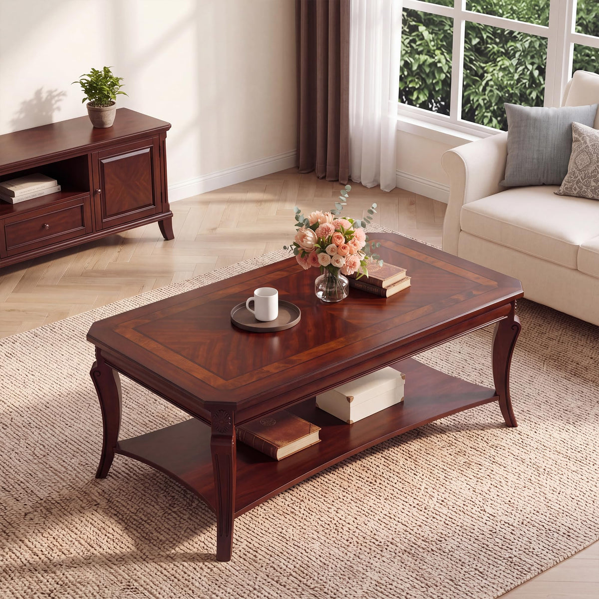 Rectangle Solid Wood Coffee Table T29271