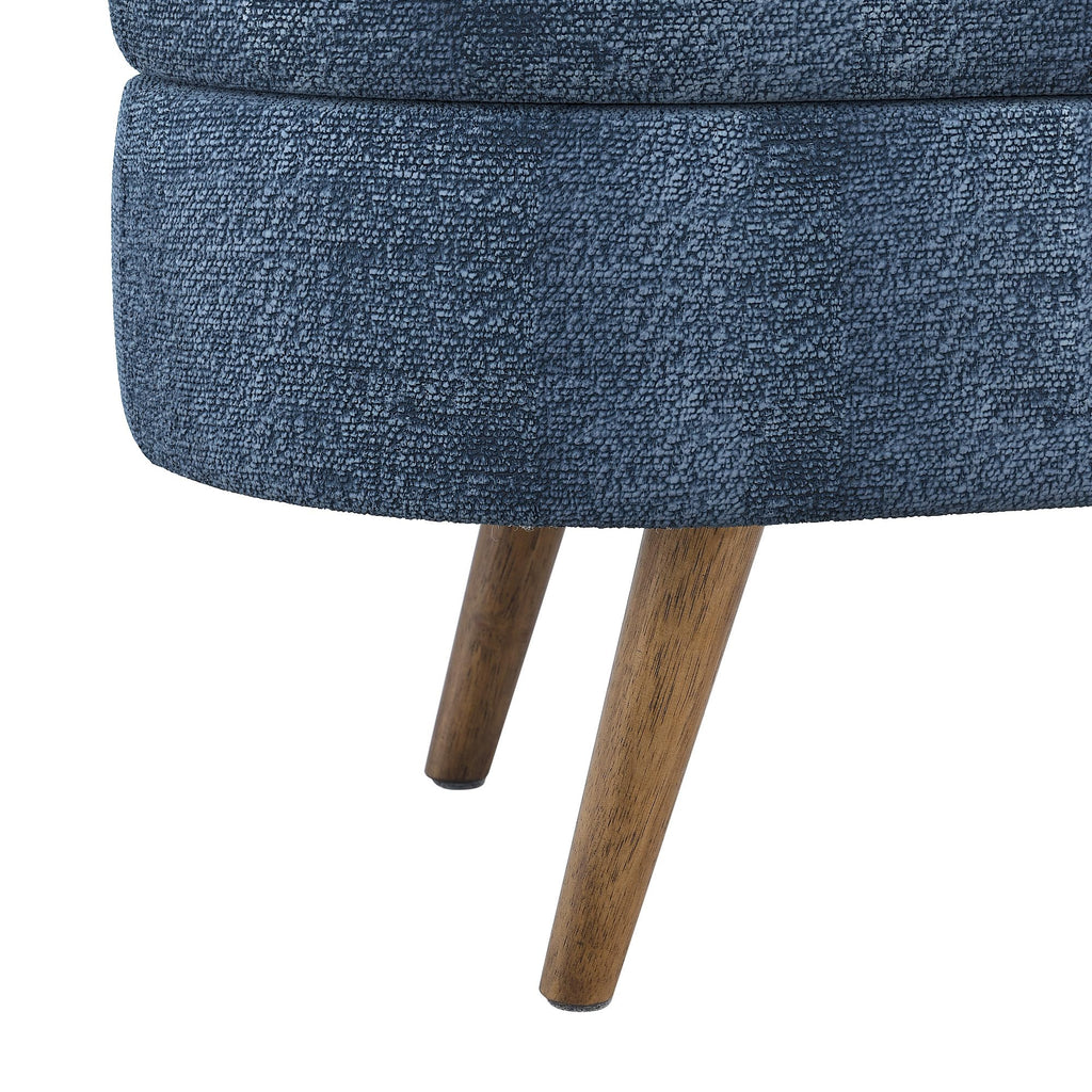 Oval Storage Bench with Rubber Wood Legs Q977527