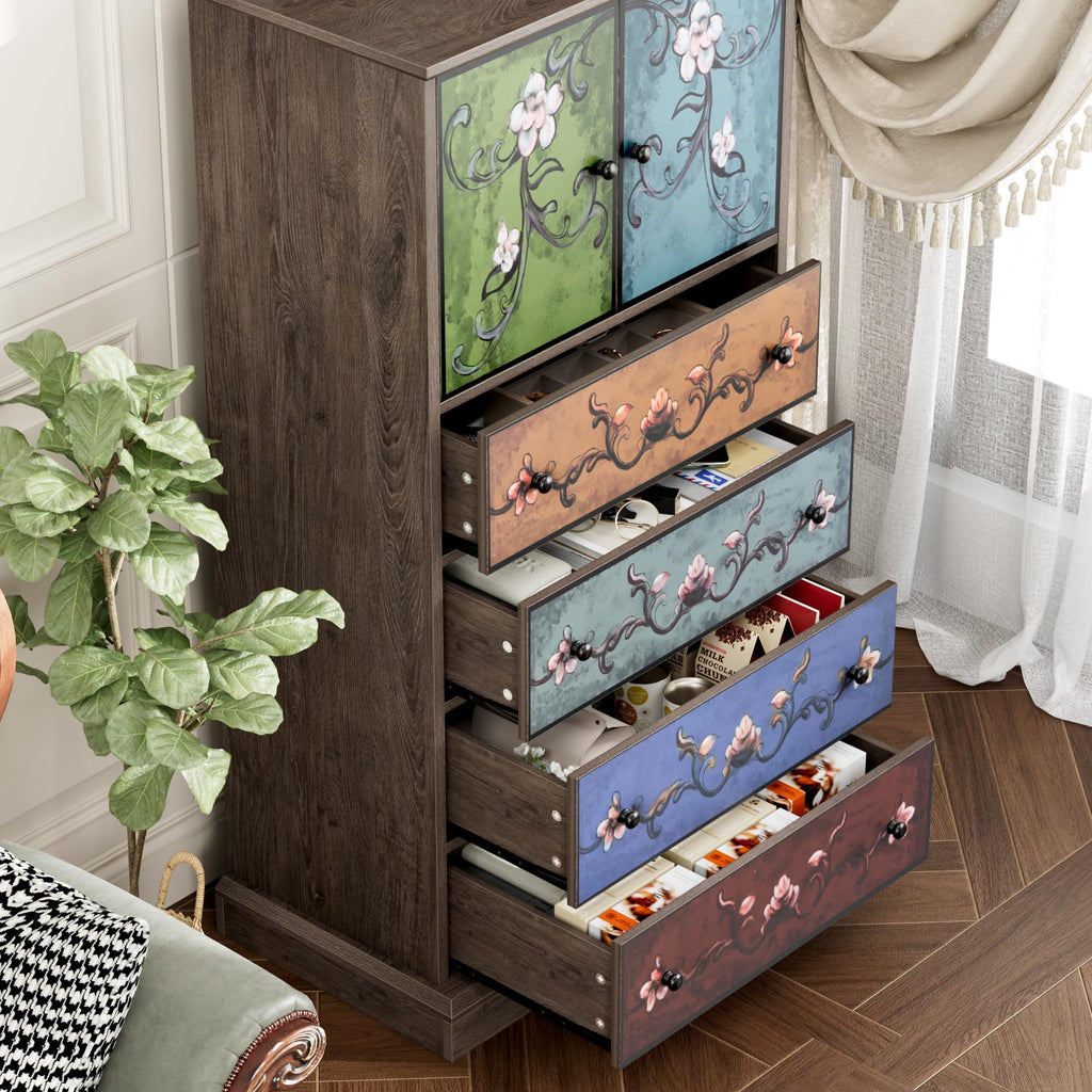 50" H Boho 4 Drawer Dresser R847